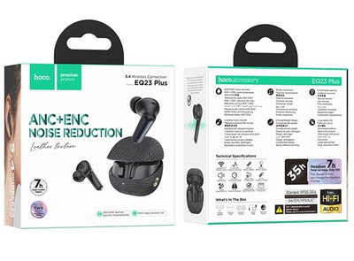 Безжични слушалки Hoco EQ23 Plus II, Bluetooth 5.4, активно намалување на бучава, црни