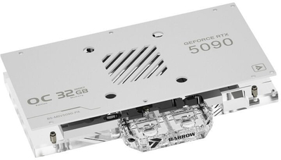 Bllok uji për GPU Barrow MSI Ventus 5090, me backplate, RGB, i bardhë