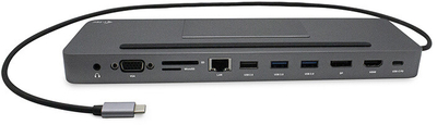 Docking station i-Tec USB-C Metal Ergonomic 4K 3x Display + karikues i-tec Universal 112 W