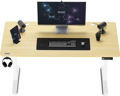 Tavolinë elektrike Sense7 Nojo Desk Pine, 140×70 cm, rregullim lartësie, dru pishe e bardhë