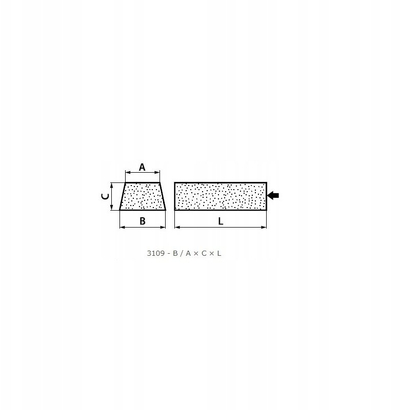 Сегмент за мелење 3109 99A36J7VE01, 100/85x35x150 mm, керамички, сив