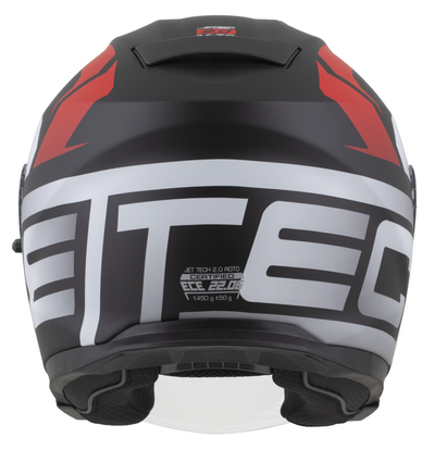 Helmetë moto Cassida Jet Tech 2.0 RoTo, urbane, black matt red white