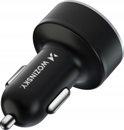 Karikues veture Wozinsky WDCCB, 50W, 2x USB C 2x USB A, me ekran, i zi