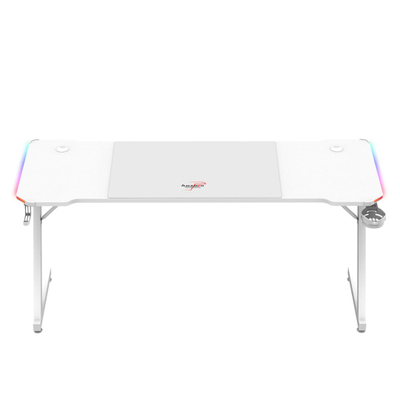 Tavolinë gaming Huzaro Hero 4.8, 160 cm, RGB, e bardhë