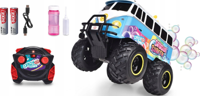 Autobus lodër me telekomandë Dickie Toys RC Volkswagen T1 Bubble Bus, bën flluska, 2.4 GHz, me bojëra plot