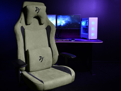 Karrige gaming Arozzi Vernazza XL, Supersoft kadife, ergonomike, jeshile