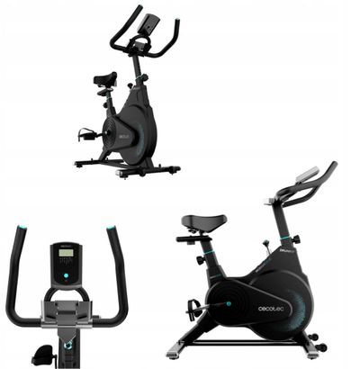 Biçikletë stacionare Cecotec Drumfit Indoor 10000 Race, rezistencë magnetike, kompjuter trajnimi, e zezë