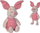 Lodër pelushi Disney Winnie the Pooh Piglet, 25cm, rozë