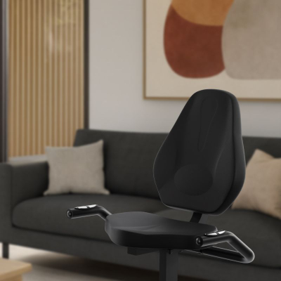 Biçikletë recumbent VirtuFit RB 1.0, me ekran, me rezistencë që e rregullon vetë, ngjyrë e zezë