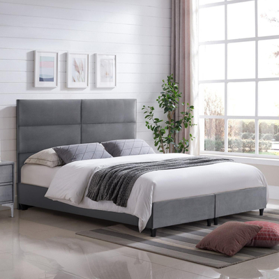 Shtrat Milo velvet 160×200 cm (HM616.10), gri