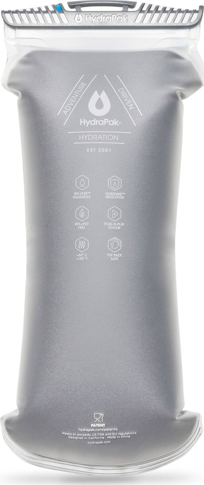 Rezervuar uji HydraPak Velocity IT 2L, izolim IsoBound, 2L, gri