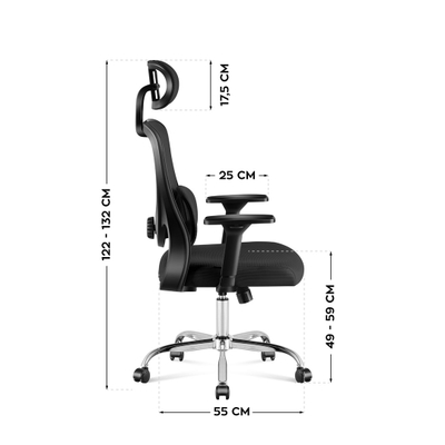 Karrige zyre ergonomike Mark Adler Manager 3.3, ngarkesa 130 kg, e zezë