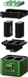 Karikues baterish Hähnel Procube 2 Twin për Fuji, ekran LCD, dalje USB 2.4A, i zi