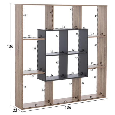Raft Brody 136×22×136 cm (HM8771.02), gri