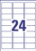 Etiketa vetëngjitëse Avery Zweckform L4773REV 20, 63.5x33.9mm, poliestër heavy duty, të bardha