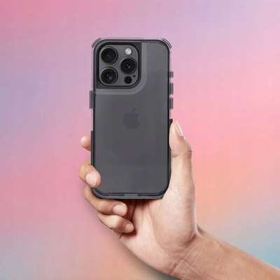 Futera për telefon Matrix Clear për iPhone 16 Pro Max, TPU PU, e zezë transparente