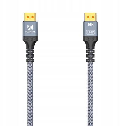 Kabllo Wozinsky WPS-16AYL2S, DisplayPort 2.1, 2m, e zezë