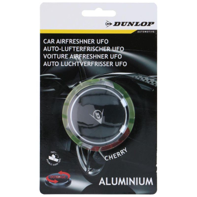 Osveçues ajri për makinë Dunlop UFO, me erë qershie, alumin, i zi
