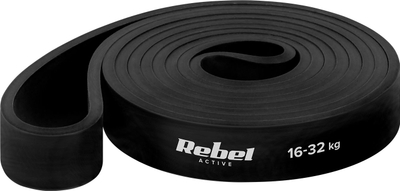 Shirit fitnesi Rebel Power Band PT-3, rezistencë 16-32 kg, TPE, i zi