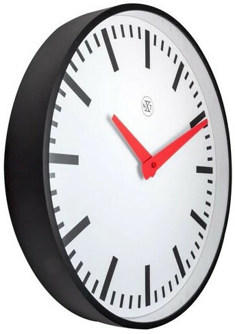Orë muri Nextime Newcastle 7360ST, e bardhë/kuqe
