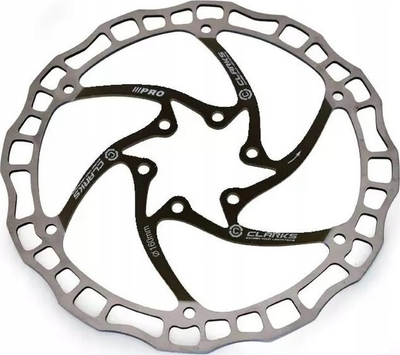 Disk frenash biçiklete Clarks CD-08, 180mm, IS Mount, argjendtë e zi