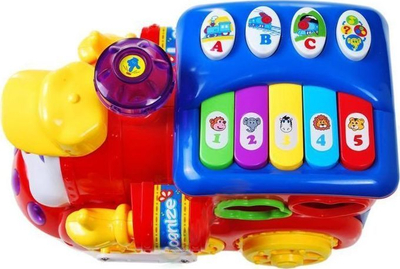 Lodër tren edukativ Hola Toys 886, forma tinguj drita, shumëngjyrësh