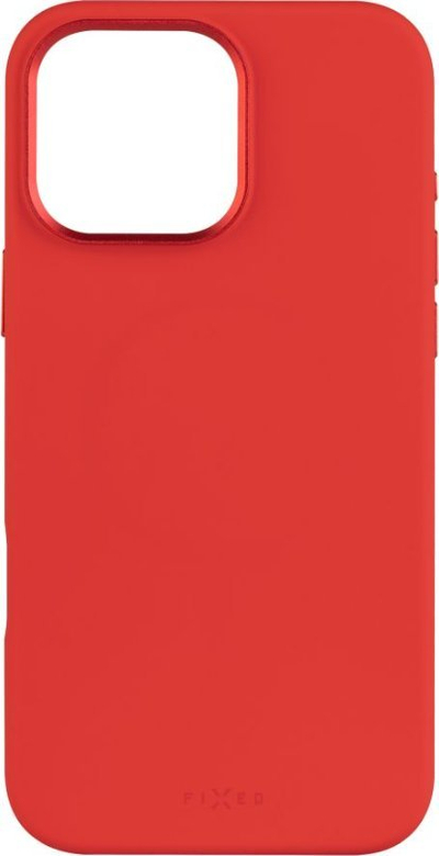 Kartë mbrojtëse FIXED MagFlow për iPhone 16 Pro Max, silikon, MagSafe, e kuqe