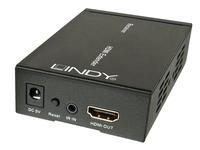 Marrës HDMI mbi IP Lindy, 100Base T, Full HD 1080p, i zi