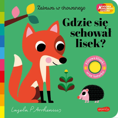 Libër kartoni për fëmijë Where Is the Little Fox Hiding Academy of a Wise Child Hide and Seek, me flapë, ilustrime shumëngjyrëshe