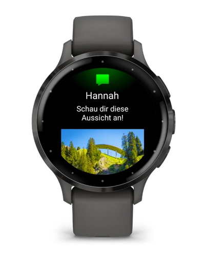 Ora smart Garmin Venu 3S, ekran AMOLED, 5 ATM, gri slate