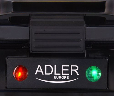 Pajisje për waffle Adler AD 3036, 1500 W, e zezë/argjendtë