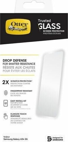 Mbrojtës ekrani Otterbox Trusted Glass për Samsung Galaxy A34 5G, xham i tejdukshëm, clear