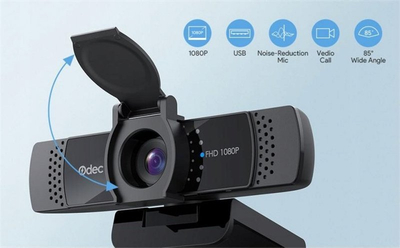 Webkamera Odec OD-WB01 Stream Series, Full HD, me dy mikrofonë, e zezë