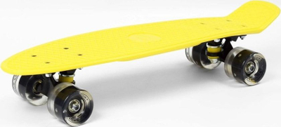 Skateboard penny SMJ Sport BS-2206PL, 22", me rrota LED, i verdhë