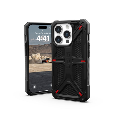 Mbulesë UAG Monarch Pro për iPhone 15 Pro, me MagSafe, Kevlar e zezë