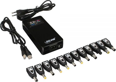 Adaptor universal për laptop InLine 26618S, 90W, dalje USB 5V, i zi