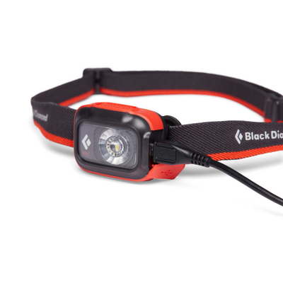 Llambë koke Black Diamond Sprint 225, 225 lumen, rimbushëse USB, e zezë