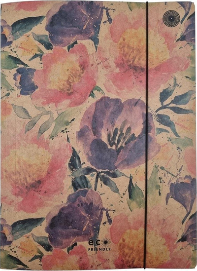 Dosje me llastik Promised Land Passion Flowers, A4, set 10 copë, shumëngjyrëshe