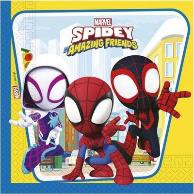 Peceta feste Procos Spidey and His Amazing Friends, set me 20 copë, 33 x 33 cm, shumëngjyrëshe