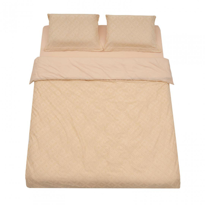 Set çarçafësh dopio Heinner Home, 220x240 cm, mikrofibër 100 GSM, krem