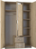 Dolap garderobe Topeshop ROMANA MIRROR, 120cm, me pasqyrë, lis Sonoma