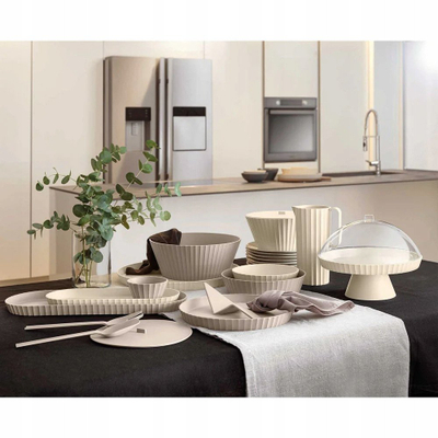 Поставка за торта Excelsa Cake Stand, полипропилен, со капак, мат сива