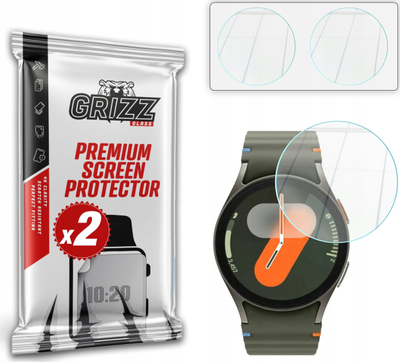 Заштитно стакло GrizzGlass HybridGlass за Samsung Galaxy Watch7 44mm, сет 2 парчиња, висока транспарентност
