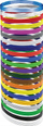 Filament PLA për stilolaps 3D Polaroid, 22 ngjyra, mbi 100 metra, shumëngjyrësh