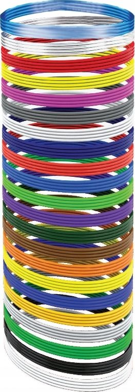 Filament PLA për stilolaps 3D Polaroid, 22 ngjyra, mbi 100 metra, shumëngjyrësh