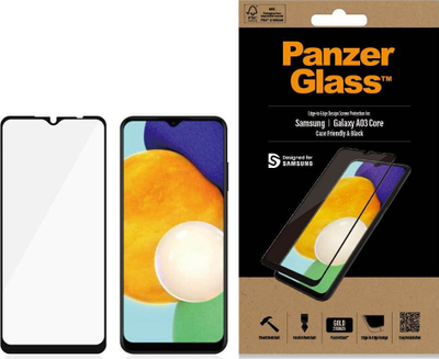 Заштита за екран PanzerGlass Samsung Galaxy A03 Core, калено стакло, црна рамка