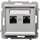 Prizë kompjuterike Ospel Sonata GPK-2R/K/m/38, 2x RJ45 Cat 5e, e argjendtë matt