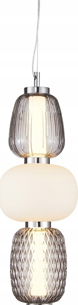 Lampë varese Caro Smoked, 28W LED, qelq i tymsum, krom