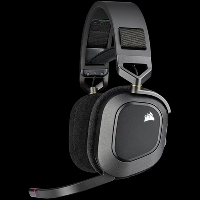 Kufje CORSAIR HS80 RGB, wireless, të zeza