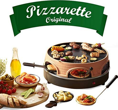 Furra për pica Emerio PIZZARETTE PO-113255.4, 3 në 1, për 6 persona, terrakote portokalli